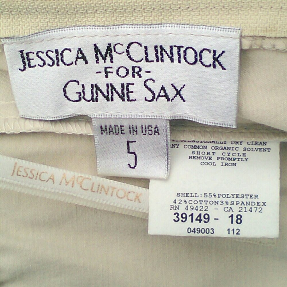 ~Vintage Gold Formal Stretch Satin Ruched Prom Gown Jessica McClintock Gunne Sax - Picture 6 of 6